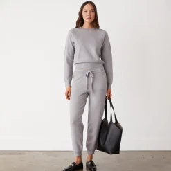 MONROW Soft Knit Cuffed Jogger HEATHERGREY Cheap